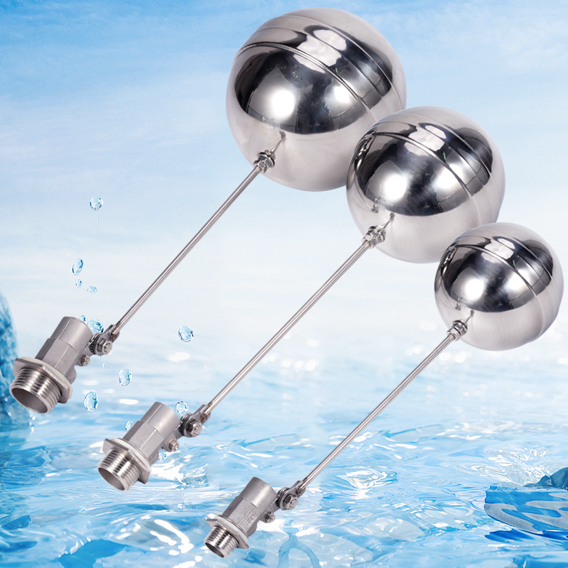 Float Ball Valve - วาล์วบอลลอยปรับระดับได้ DN15/20/25 สแตนเลส อุปกรณ์ควบคุมระดับน้ำสำหรับวัวและแกะ อุปกรณ์ให้น้ำดื่ม ขนาด