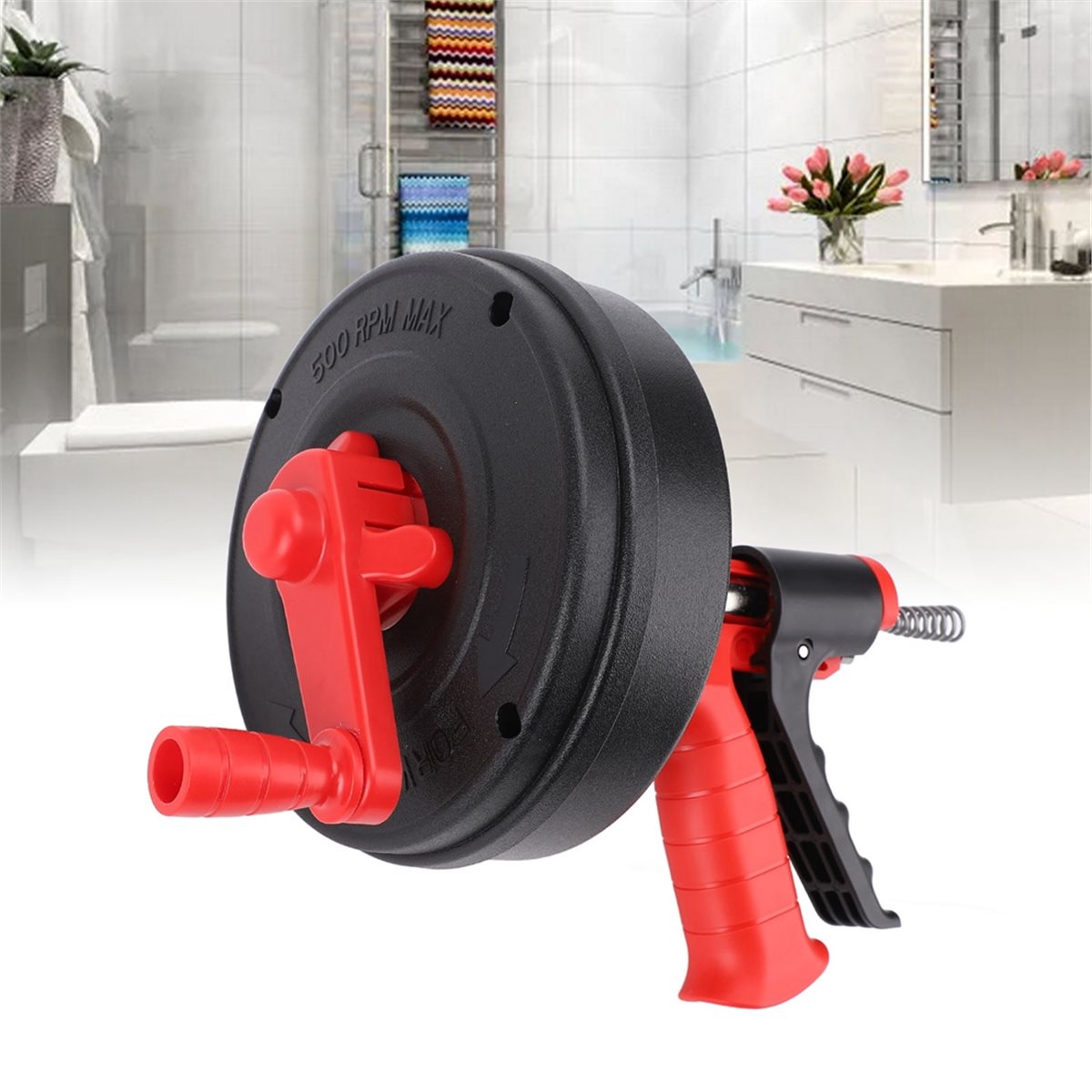Drain Snake Flexible - DT57 รุ่นล่าสุด เครื่องมือทะลวงท่อระบายน้ำแบบสปริง ขนาด 7.5 เมตร