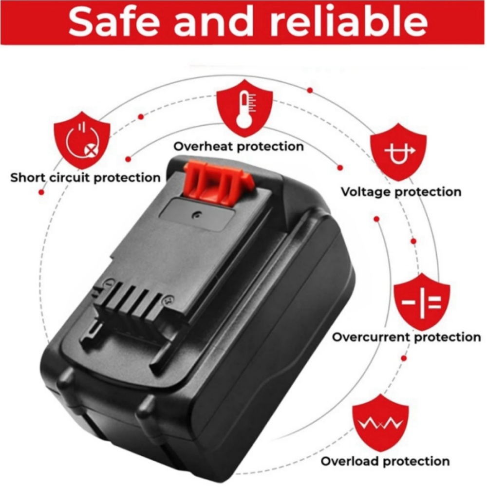 แบตเตอรี่ทดแทน 20V 8000mAh สำห - Black+Decker Tool 20V Max บทวิจารณ์และราคา
