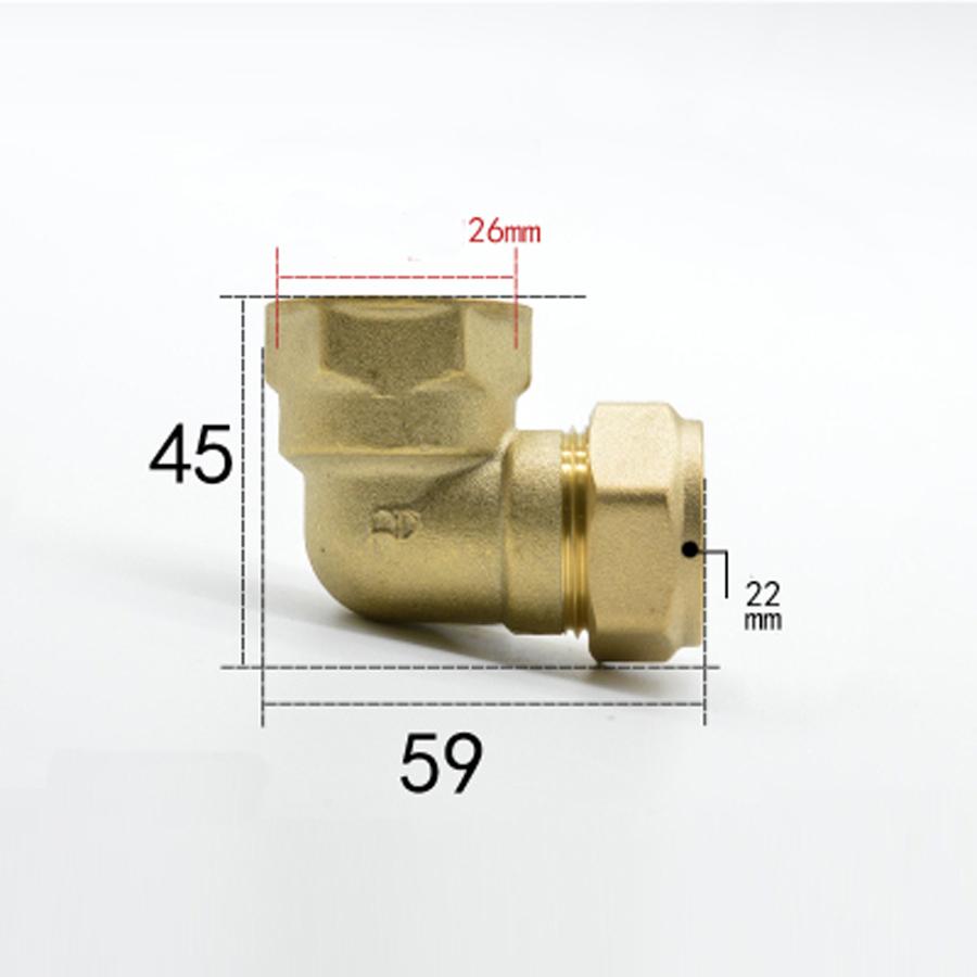 Fit Tube OD 22 มิลลิเมตร x 3/4 - Compression Fitting Brass บทวิจารณ์และราคา