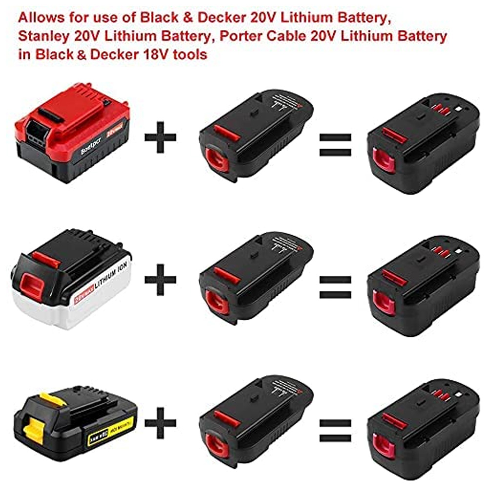 อะแดปเตอร์แปลงแบตเตอรี่สำหรับแ - Black+Decker Tool 20V Max บทวิจารณ์และราคา